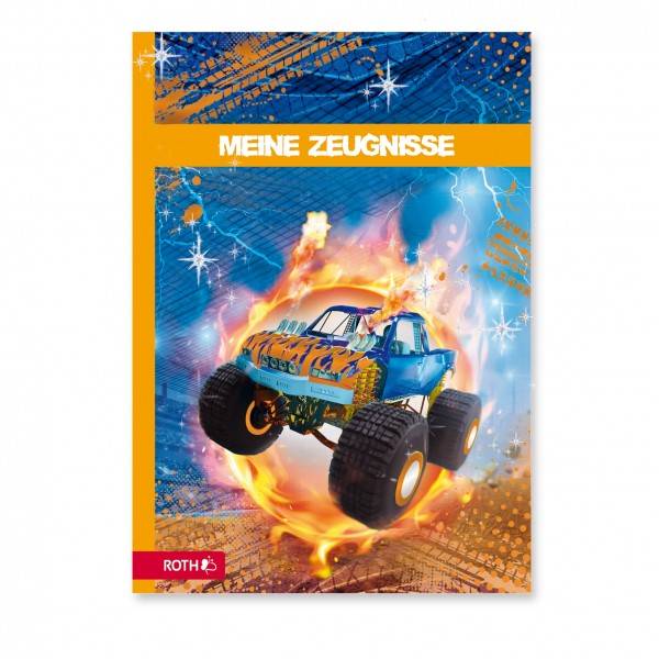 Roth Ideen Zeugnismappe Monstertruck mit Folie