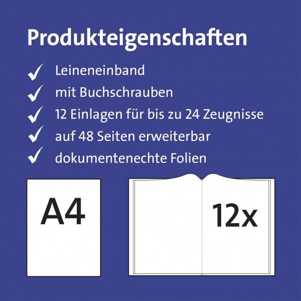 Roth Ideen Zeugnismappe Spectrum mit Buchschrauben Blue Riesige Ersparnisse
