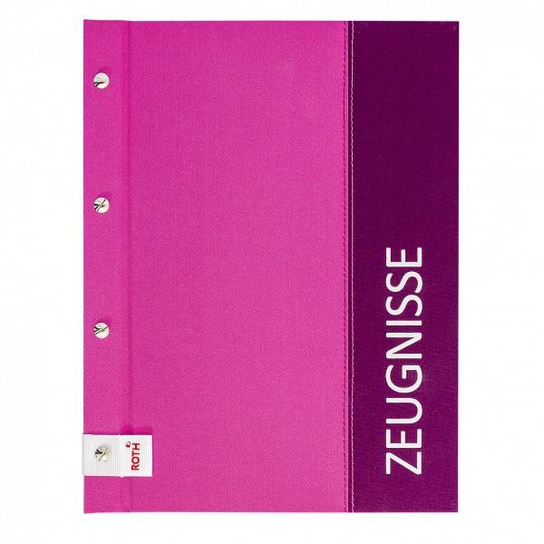 Roth Ideen Zeugnismappe Spectrum mit Buchschrauben Pink