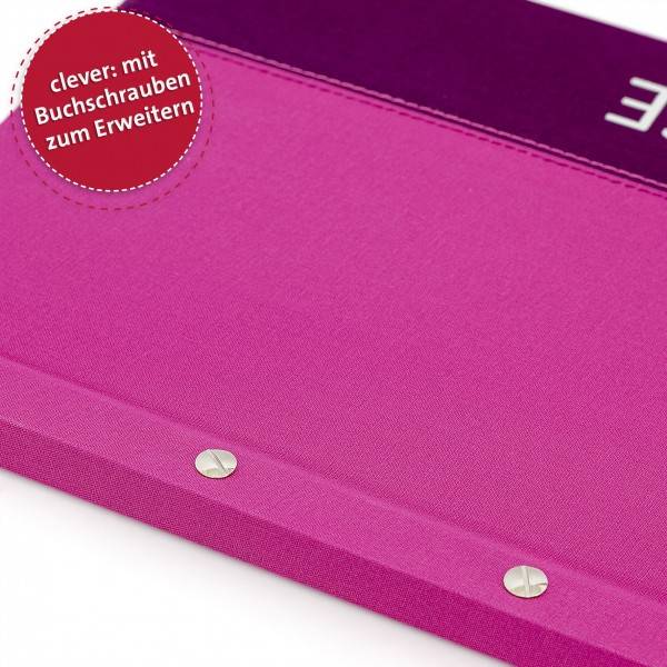 Roth Ideen Zeugnismappe Spectrum mit Buchschrauben Pink Tiefpreis