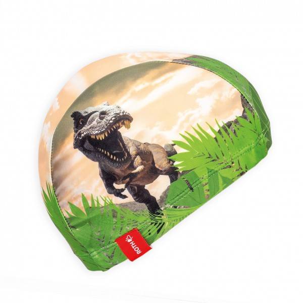 Roth Ideen Kinder-Badekappe, 21x19 cm, 82% Polyester, 18% Elasthan, Tyrannosaurus
