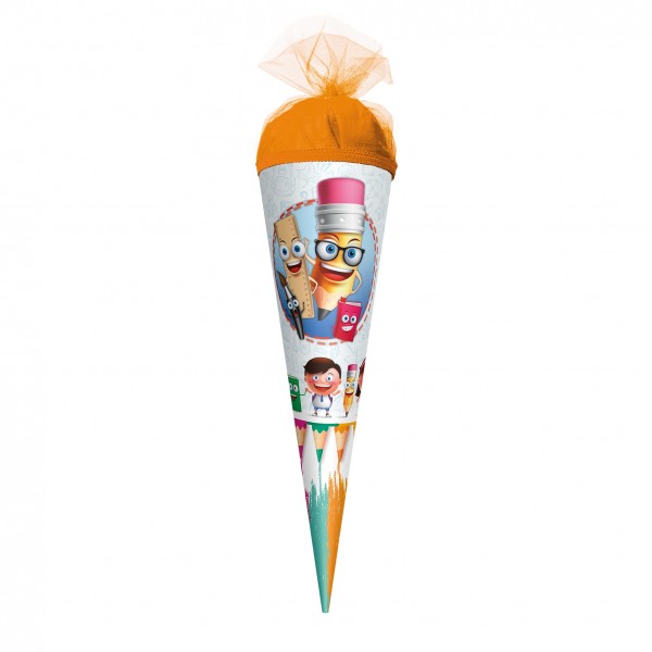Roth Ideen Motiv-Schultüte, Schulfreunde, 22 cm, rund, Tüllverschluss