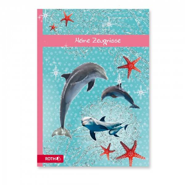 Roth Ideen Zeugnismappe Delfin Seesterne mit Glitter