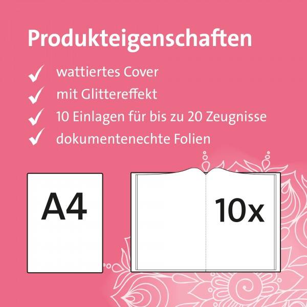 Roth Ideen Zeugnismappe Delfin Seesterne mit Glitter Blitzangebot