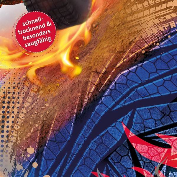Roth Ideen Kinder-Badetuch Monstertruck Fire 60x120 cm Tiefpreis
