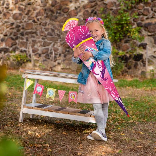 Roth Ideen Schultüte groß 85cm, Stoffwunder Einhornportrait Letzter Tag