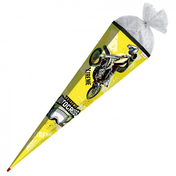 Roth Ideen Schultüte groß 85cm, Extreme Motocross mit Glanzfolie Preisnachlass