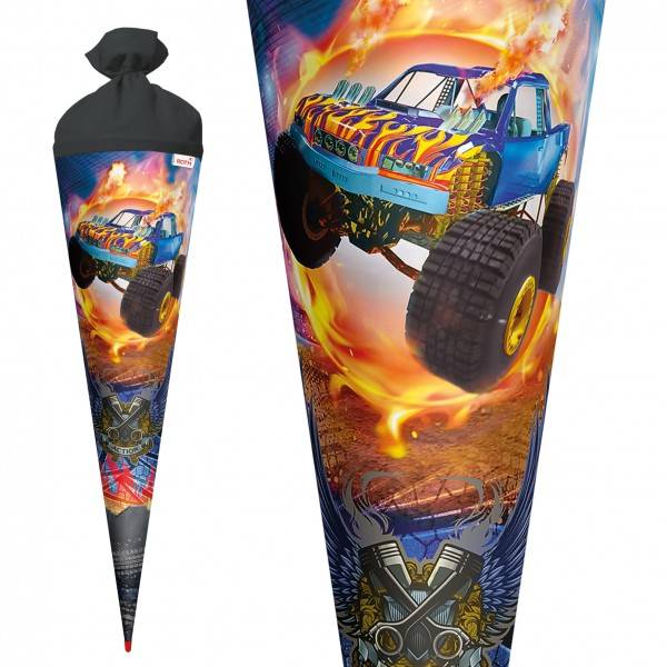 Roth Ideen Schultüte groß 70cm, Monstertruck Fire Wochenangebot