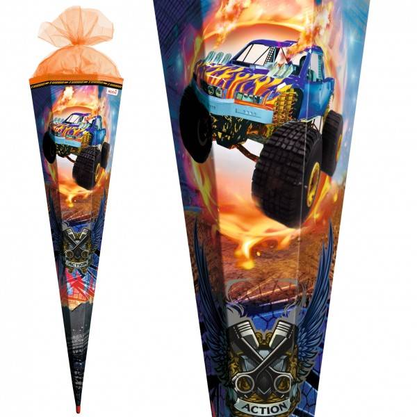 Roth Ideen Schultüte groß 85cm, Monstertruck, Spezialborte Kostenlose Rückgabe