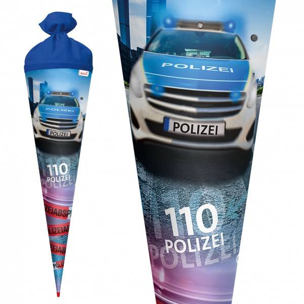 Roth Ideen Schultüte groß 70cm, Polizei 110 mit Licht und Sound Vierteljährliche Förderung