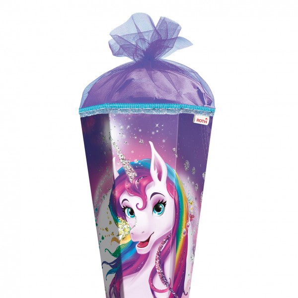 Roth Ideen Schultüte groß 85cm, Einhornportrait mit Glitzer Speichern exportieren