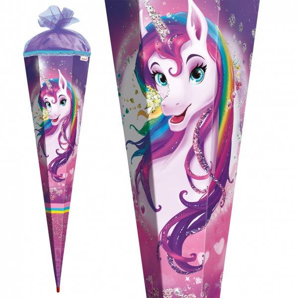Roth Ideen Schultüte groß 85cm, Einhornportrait mit Glitzer Speichern exportieren