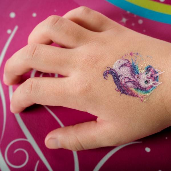 Roth Ideen Kinder-Tattoos Einhornportrait Black Friday Preise