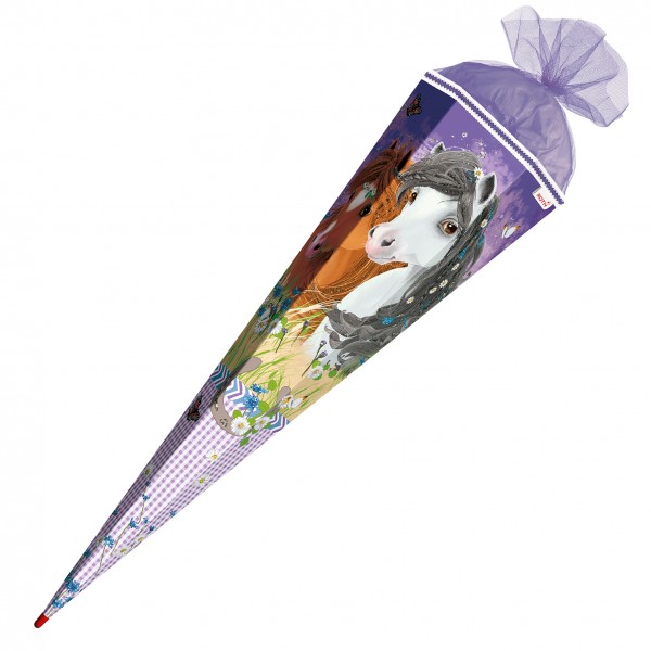 Roth Ideen Schultüte groß 85cm, Blumenpferde mit Glitter Online