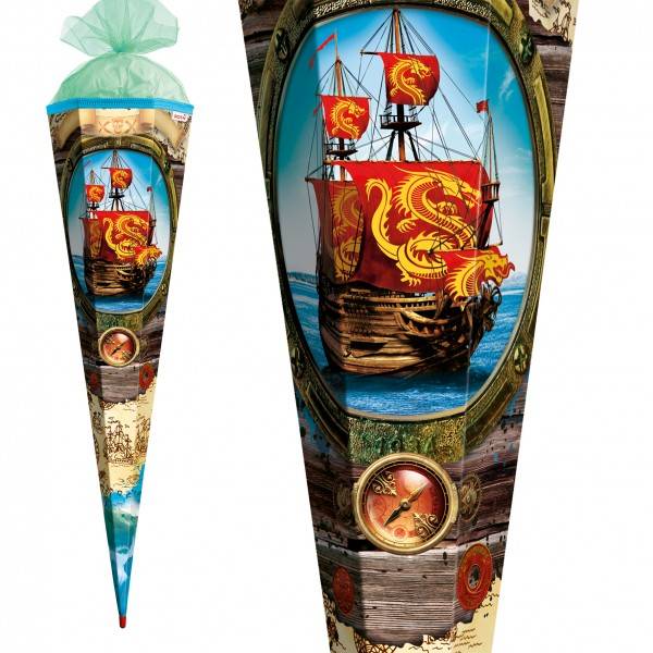 Roth Ideen Schultüte groß 85cm, Piratenschiff Auslauf