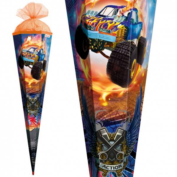 Roth Ideen Schultüte groß 100cm, Monstertruck Fire Verkauf