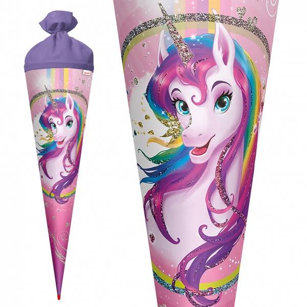 Roth Ideen Schultüte groß 70cm, Einhornportrait mit Glitter Meist gekauft