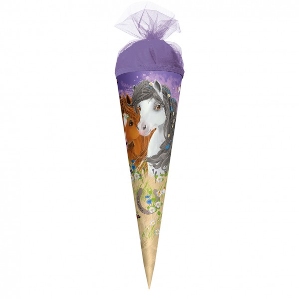 Roth Ideen Schultüte klein 22cm, Blumenpferde