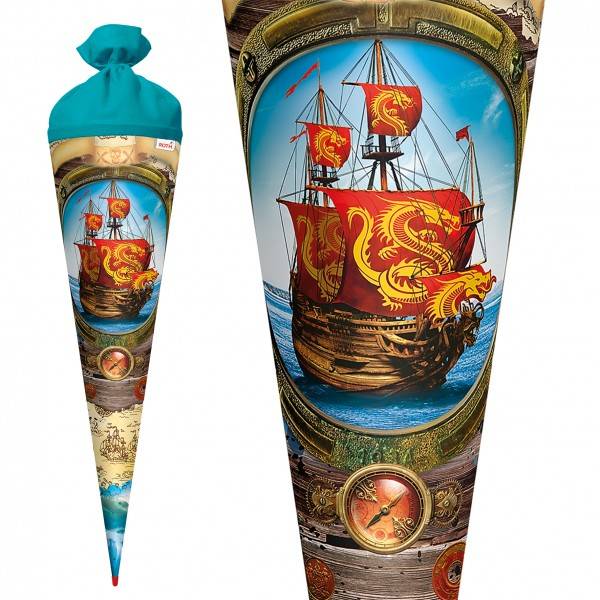 Roth Ideen Schultüte groß 70cm, Piratenschiff Fabrikpreis