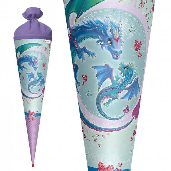 Roth Ideen Schultüte groß 70cm, Drachenliebe mit Glitter Flash Sale