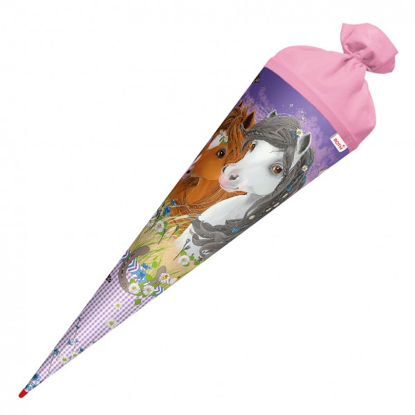 Roth Ideen Schultüte groß 70cm, Blumenpferde mit Glitter Tägliche Deals
