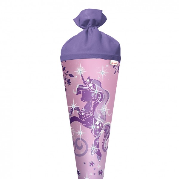 Roth Ideen Schultüte groß 70cm, Purple Unicorn mit Glitter