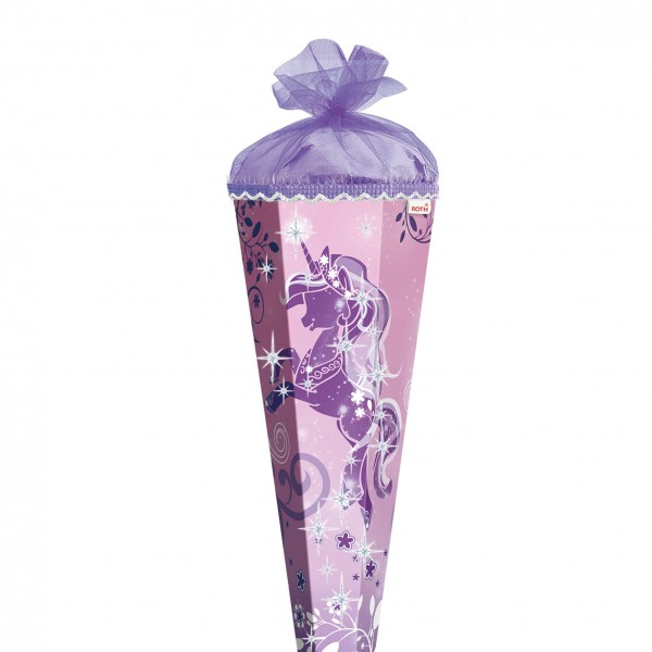 Roth Ideen Schultüte groß 85cm, Purple Unicorn mit Glitter