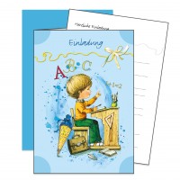 Roth Ideen Schulanfangs-Serie Mein Schulstart Einladungskarte Schultüte blau Auslauf