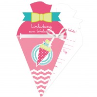 Roth Ideen Schulanfangs-Serie Hurra, 1. Klasse! Einladungskarte Stift pink Versandkostenfrei