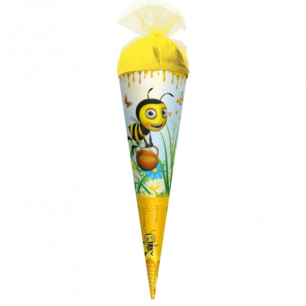 Roth Ideen Motiv-Schultüte, Honigwiese, 22 cm, rund, Tüllverschluss