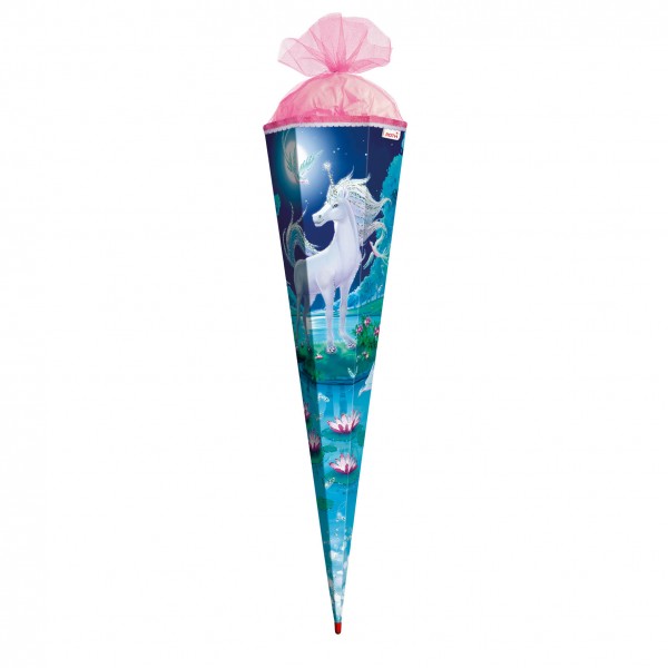 Roth Ideen Schultüte groß 85cm, Mondscheineinhorn mit Glitter