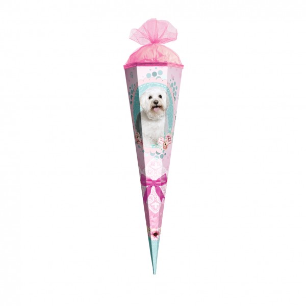 Roth Ideen Motiv-Schultüte, Hündchen, 50 cm, eckig, Tüllverschluss