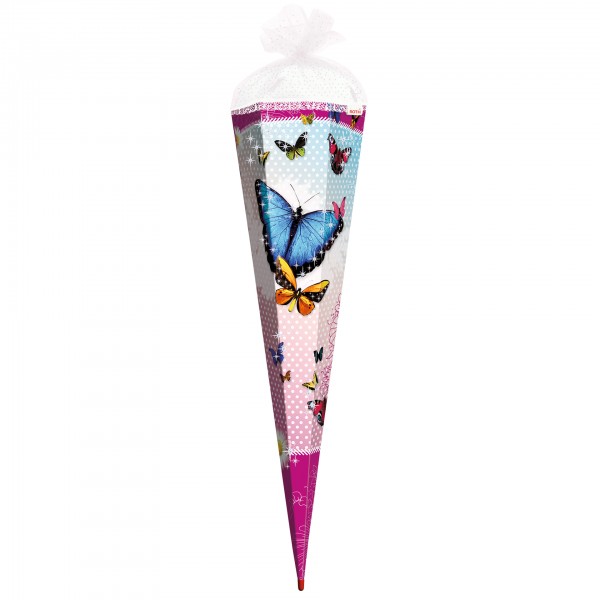 Roth Ideen Schultüte groß 85cm, Butterfly mit Glitter Begrenzt auf 3 Tage