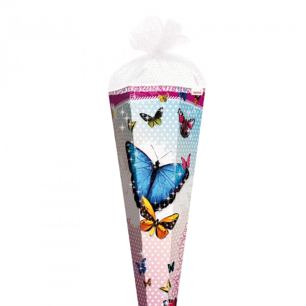 Roth Ideen Schultüte groß 85cm, Butterfly mit Glitter Begrenzt auf 3 Tage