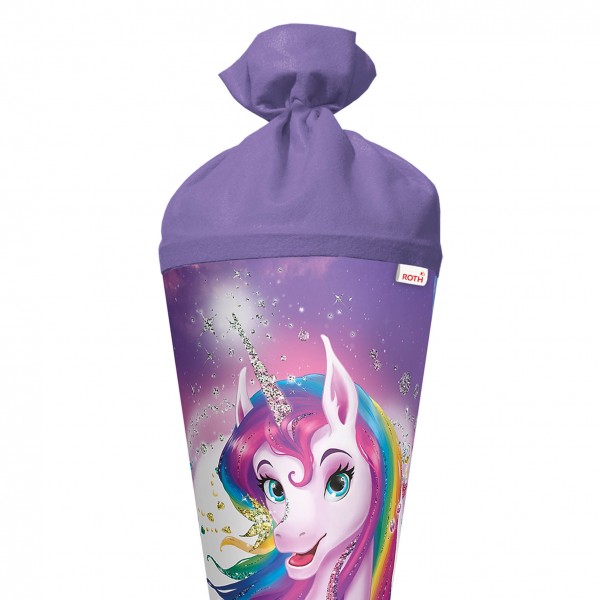 Roth Ideen Schultüte groß 70 cm Einhornportrait mit Glitzer Kostenlose Rückgabe
