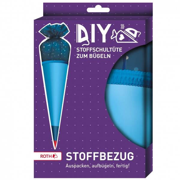 Roth Ideen Stoffbezug mit Satinschleife blau 70 cm Großer Ausverkauf