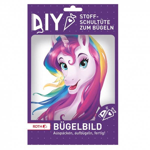 Roth Ideen Bügelbild gestickt Einhorn Preisnachlass