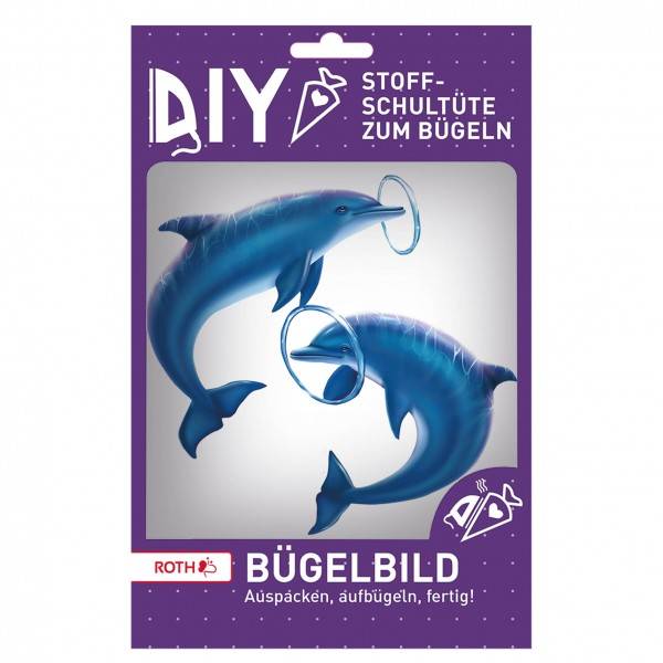 Roth Ideen Bügelbild gestickt Delfine Osterangebot