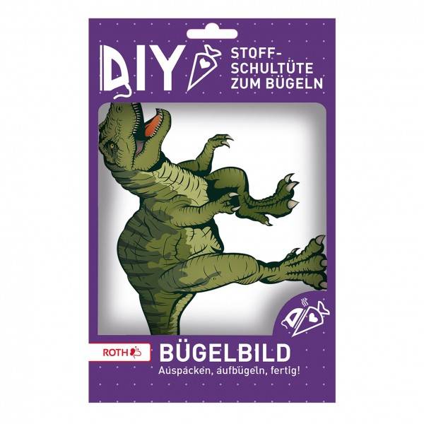 Roth Ideen Bügelbild gestickt T-Rex Muttertagsangebot