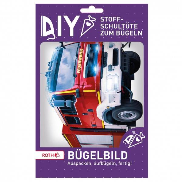 Roth Ideen Bügelbild gestickt Feuerwehr Valentinstagsangebot
