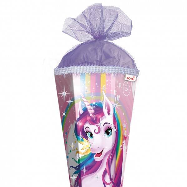 Roth Ideen Schultüte groß 85cm, Einhornportrait mit Glitzer Letzte 2 Tage