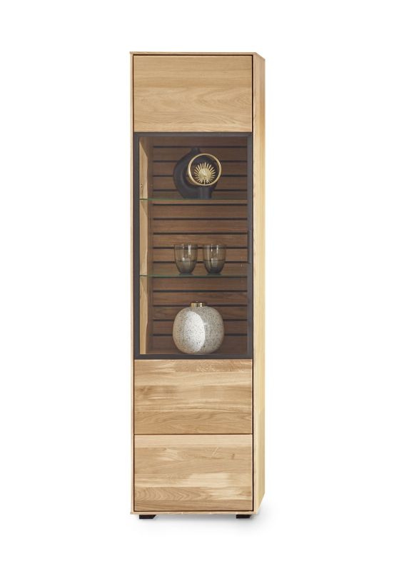 set one by Musterring Vitrine Jackson Massivholz natur | Begrenztes Angebot