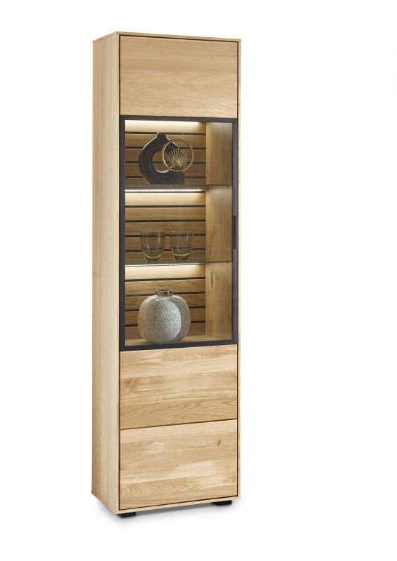 set one by Musterring Vitrine Jackson Massivholz natur | Begrenztes Angebot
