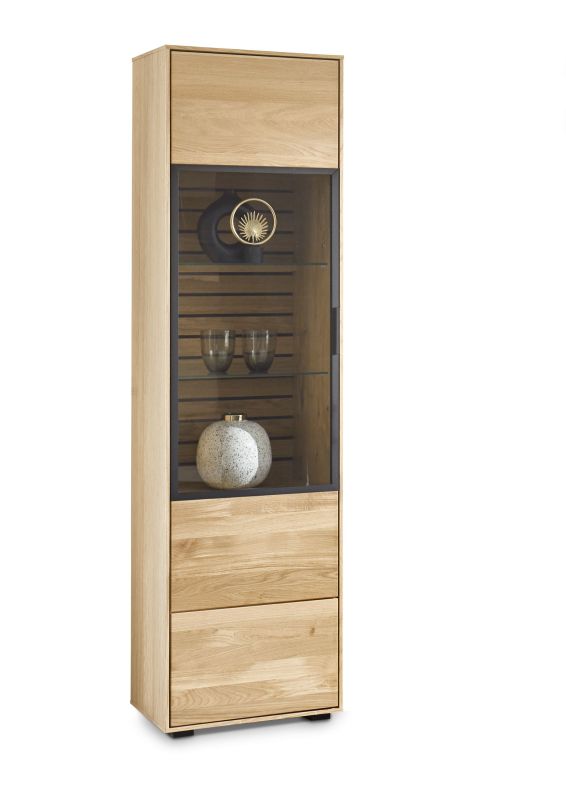 set one by Musterring Vitrine Jackson Massivholz natur | Begrenztes Angebot