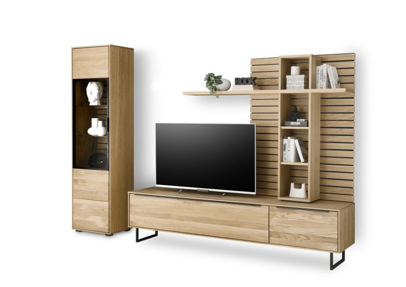 set one by Musterring Wohnwand Jackson Die Sichtbarkeit der Holzstruktur und Äste sind Teil der individuellen Ausstrahlung jedes einzelnen Möbelstückes. Da es sich um ein Naturprodukt handelt, kann sich die Oberfläche verän Online Shopping