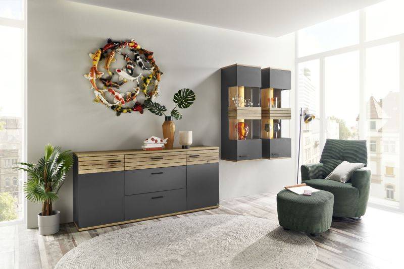 set one by Musterring Sideboard Quincy Anthrazit grau | Osterangebot