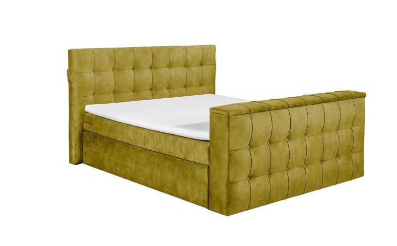 set one by Musterring Boxspringbett richmond ohne Bettkasten, mit TV-Halterung 180x200 cm grün | Neueste Mode