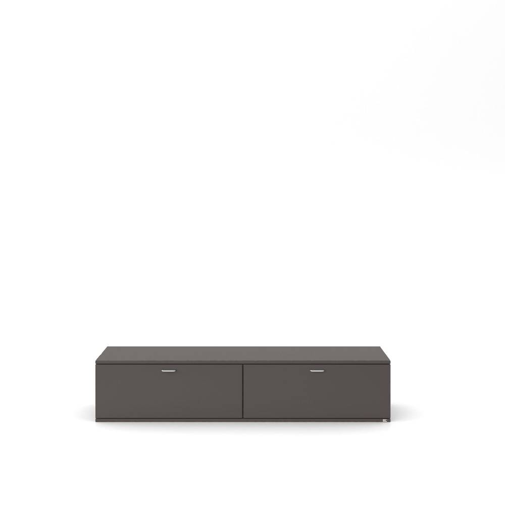 set one by Musterring Lowboard tacoma Einzeltypen Korpus, Wandborde, TV-Bänke, Esstische und Couchtische: Grafit, Fronte dunkelgrau | Top Angebot