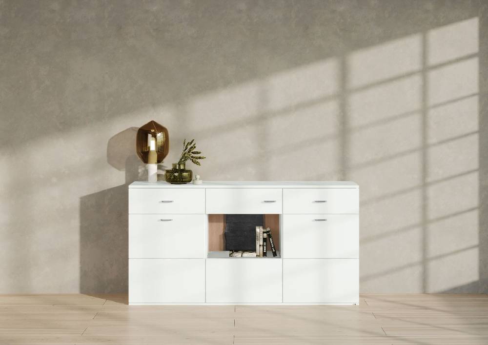 set one by Musterring Sideboard tacoma Einzeltypen Korpus, Wandborde, TV-Bänke, Esstische und Couchtische: Weiß Arctic, F weiß | Exklusive Angebote