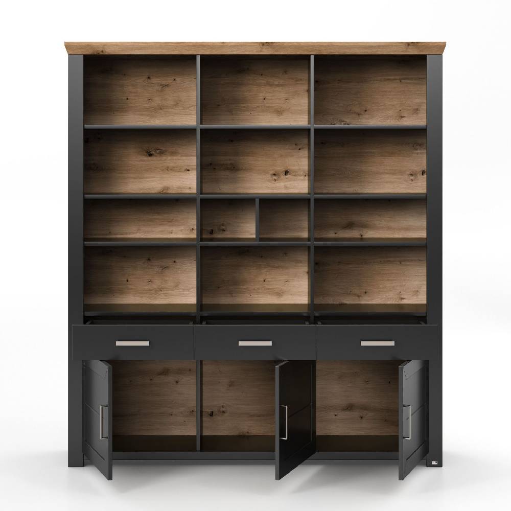set one by Musterring Barschrank york - Wohnen Einzeltypen Graphite / Artisan-Eiche-Nachbildung schwarz | Vierteljährliche Förderung